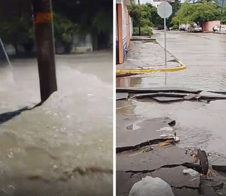Lluvias dejan daños viales en Ciudad Victoria