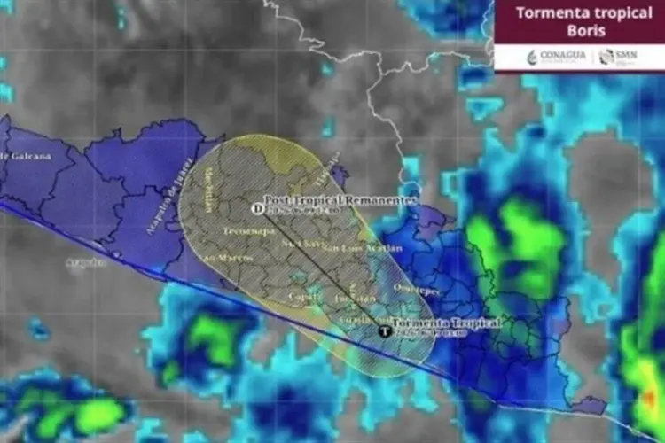 Tormenta tropical Boris toca tierra en Guerrero y Oaxaca
