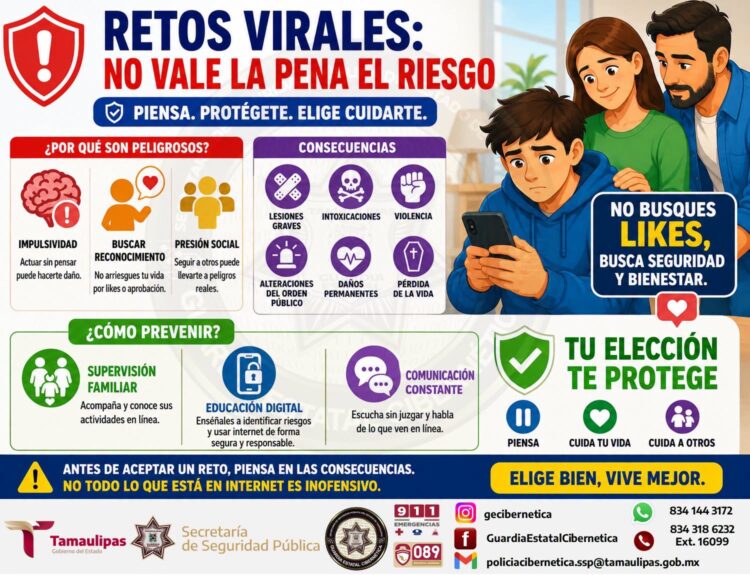 Retos virales: peligro para los jóvenes