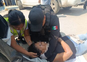 Guardia Estatal salva a mujer lesionada