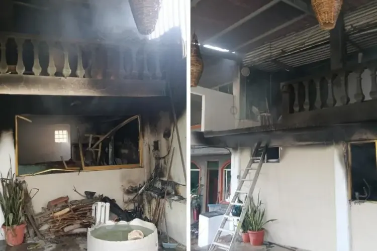 Incendian casa de detenido por extorsión
