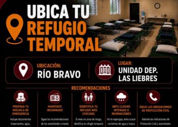 Activan refugios por lluvias en Tamaulipas