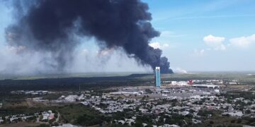 Voraz incendio en el basurero municipal de Cd. Victoria