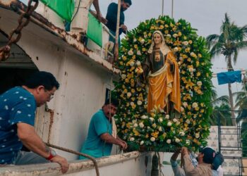 Invitan a presenciar la XVI procesión náutica de la Virgen del Carmen en el sur de Tamaulipas