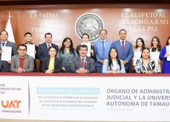 Estudiantes de excelencia de la UAT concluyen estancia en el Órgano de Administración Judicial