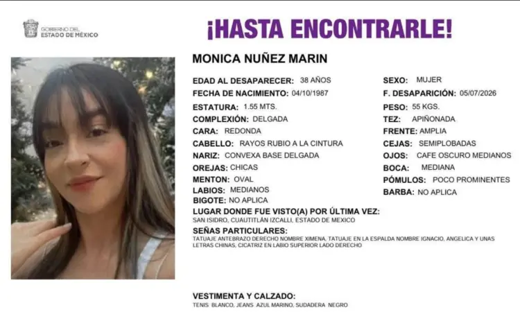 Confirman muerte de colombiana desaparecida en Edomex