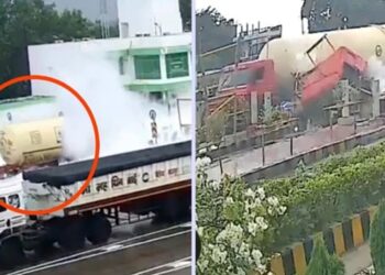 Una pipa de gas LP choca contra una caseta de cobro y explota; reportan cinco muertos