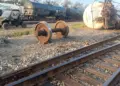 Descarrila carrotanque con gasolina en Ciudad Madero