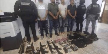 Capturan a cuatro con arsenal en Matamoros