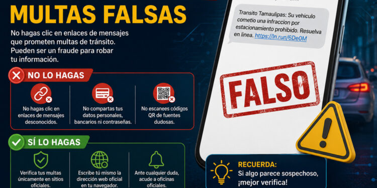Alertan por falsas multas de tránsito vía SMS