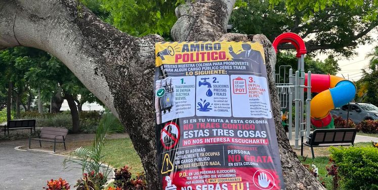 Vecinos declaran “no gratos” a políticos