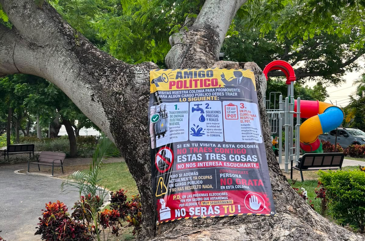 Vecinos declaran “no gratos” a políticos