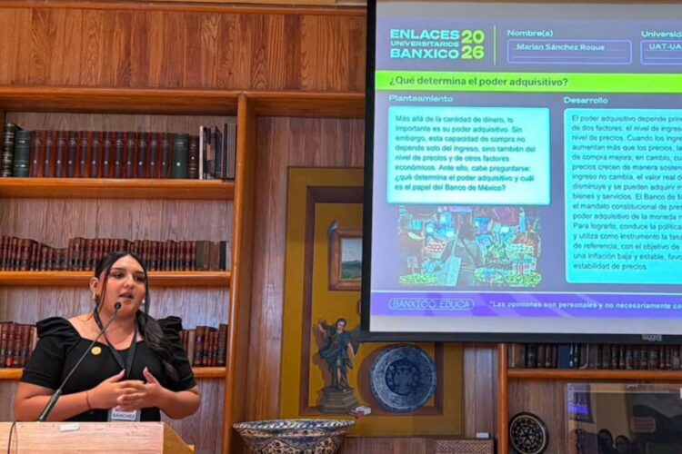 Destaca alumna de la UAT en un proyecto formativo de Banxico