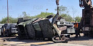Destruye Fiscalía 25 vehículos blindados asegurados a delincuencia en Tamaulipas