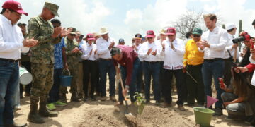 Tamaulipecos en Jornada Nacional de Reforestación; inicia en Jaumave plantación de 15 mil árboles para el estado