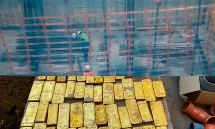 Trabajadores encuentran monedas y lingotes de oro en edificio antiguo