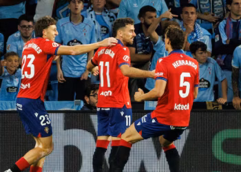 Celta cae 2-1 ante Osasuna tras remontada en LaLiga