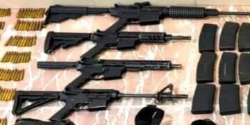 Aseguran armas, droga y equipo táctico en Matamoros