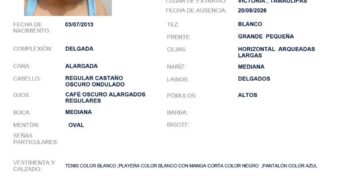 Desaparece adolescente en Ciudad Victoria