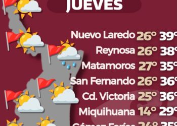 Persistirá calor extremo con surada en Tamaulipas