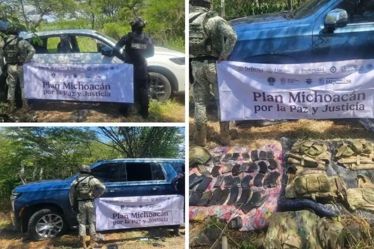Incautan vehículos con arsenal en La Piedad