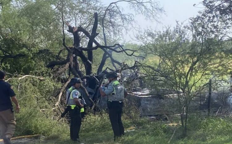 Muere calcinado tras choque en Reynosa