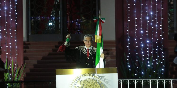 Preside Américo Villarreal ceremonia alusiva al Grito de Independencia en Cd. Victoria