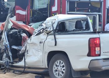 Empleado de parque eólico prensado tras accidente en carretera Victoria-Zaragoza