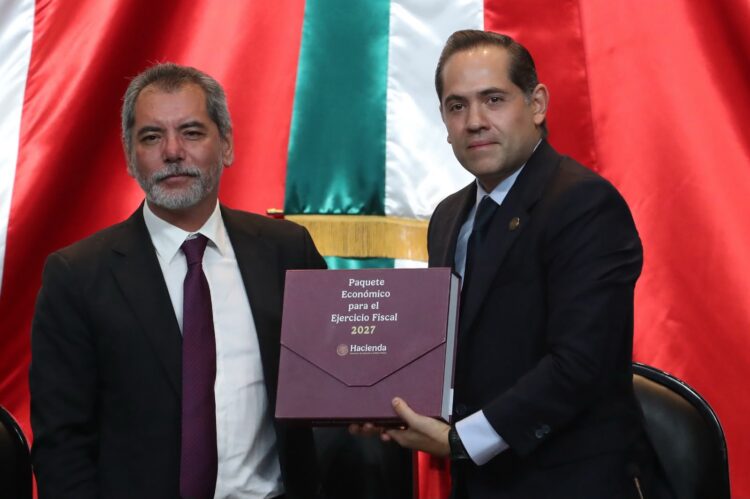 Recibe Cámara de Diputados de la SHCP propuesta del Paquete Económico para 2027