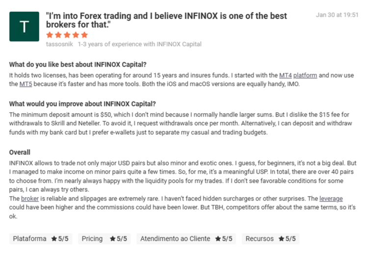 ¿Son realmente útiles las reseñas del bróker INFINOX? 10 preguntas esenciales sobre la empresa, respondidas con capturas de comentarios de clientes