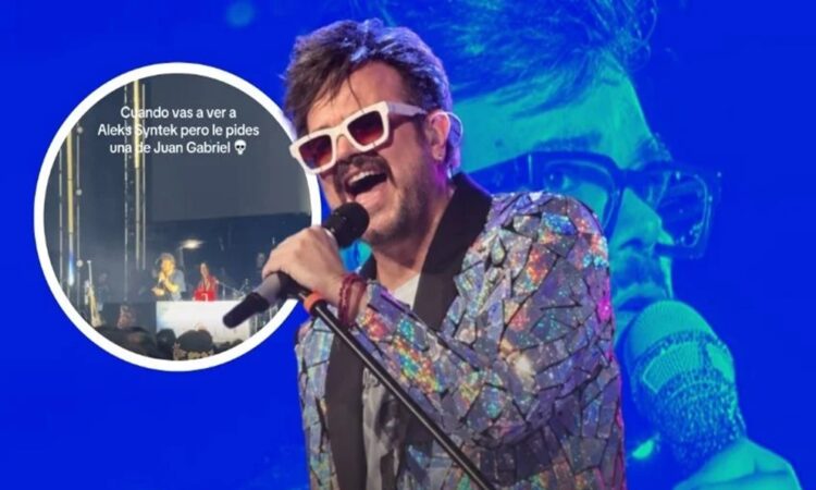Aleks Syntek se enfrenta al público durante el Grito de Independencia