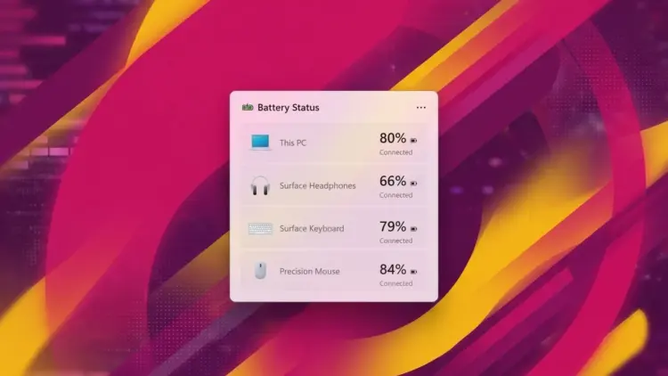 Microsoft prueba nuevo widget de batería para Windows 11