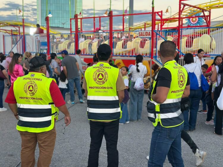 Protección Civil supervisa diariamente juegos mecánicos de la Feria Tamaulipas 2026