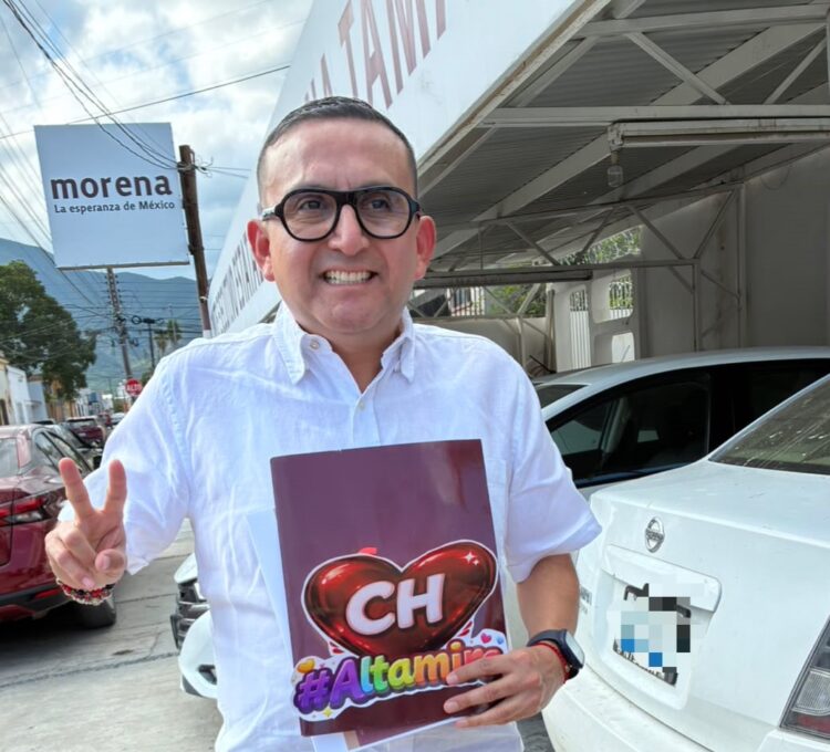 Dialoga Ciro Hernández con dirigente estatal de Morena, tras su registro para coordinación en Altamira