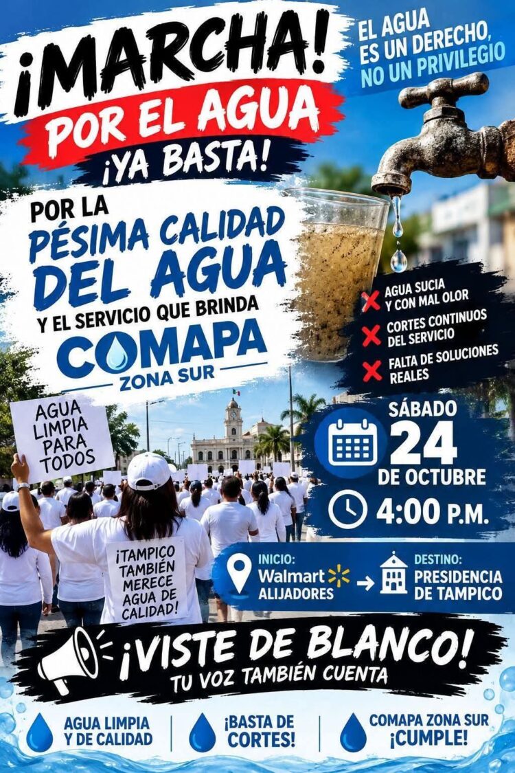 Preparan marcha contra Comapa Sur por falta de agua