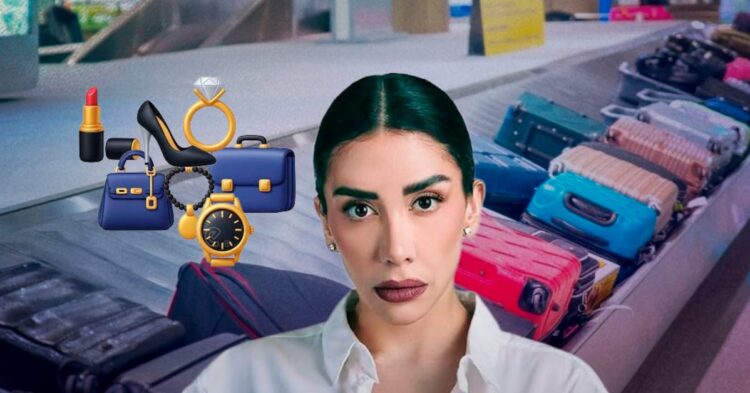 Karime Pindter denuncia robo de artículos de lujo en el aeropuerto