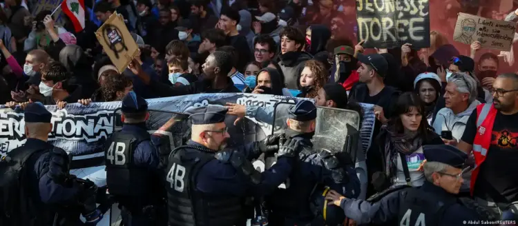 Protestas estudiantiles en Francia se intensifican