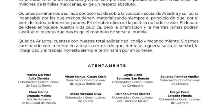Mandatarios de Morena dan su apoyo a dirigente del partido