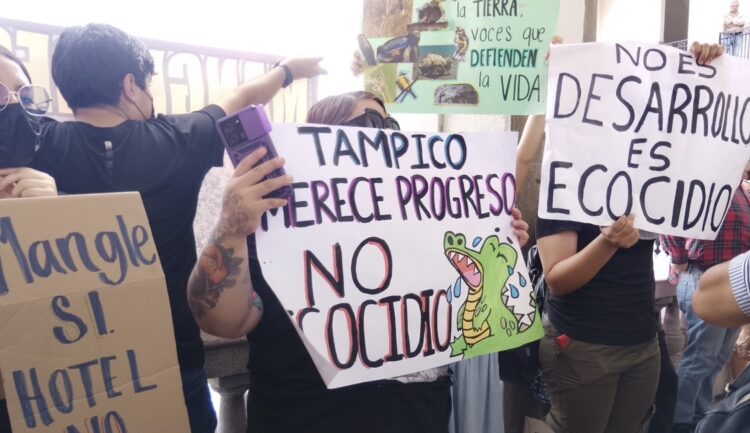 Ambientalistas protestan en Tampico, piden proteger laguna