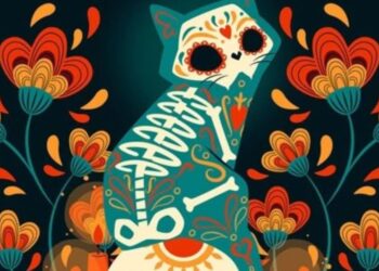 Dibuja y colorea mascotas para el Día de Muertos